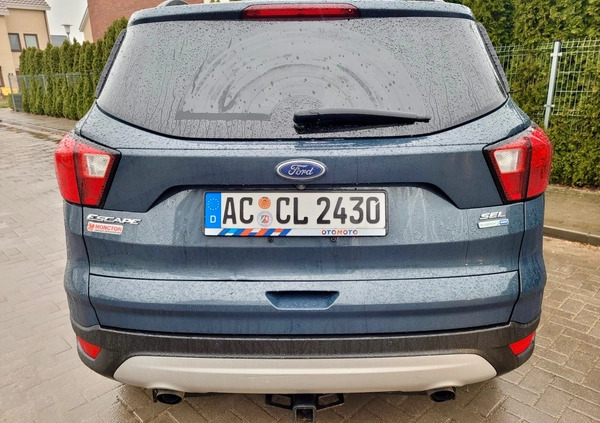 Ford Escape cena 73500 przebieg: 86840, rok produkcji 2019 z Pniewy małe 137